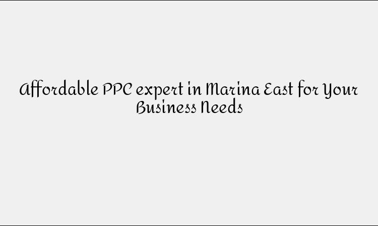 Affordable PPC expert in Marina East for Your Business Needs