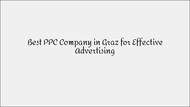 PPC Company in Graz - Results-Driven Ad Campaigns