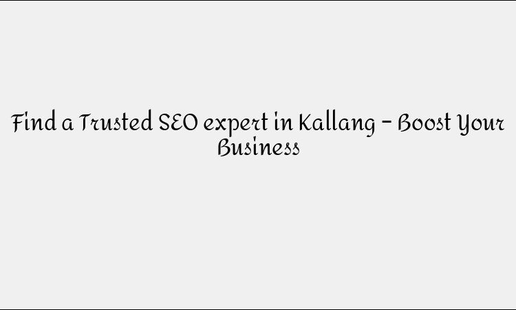 Find a Trusted SEO expert in Kallang – Boost Your Business