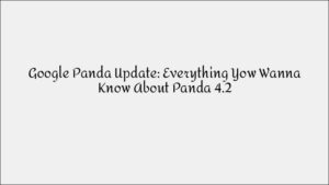 Google Panda 4.2 Update: What You Need to Know
