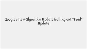 Google’s Fred Update: Impact on SEO & Websites