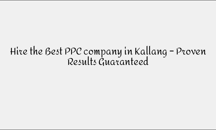 Hire the Best PPC company in Kallang – Proven Results Guaranteed