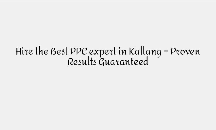 Hire the Best PPC expert in Kallang – Proven Results Guaranteed