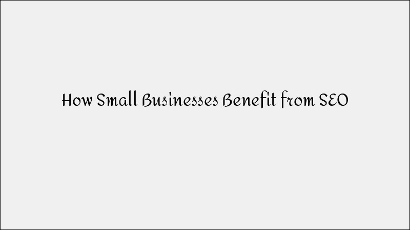 How Small Businesses Can Benefit from SEO