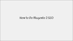 How To Do Magento 2 SEO - Ecommerce Optimization Guide