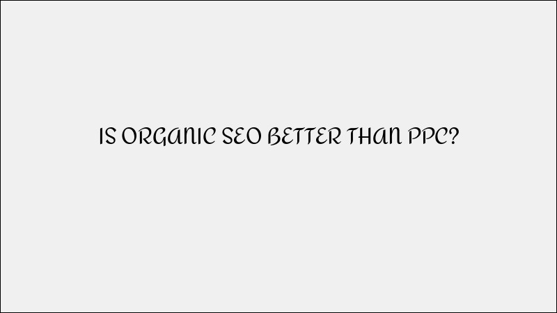 Organic SEO vs. PPC: Which One Is Better?