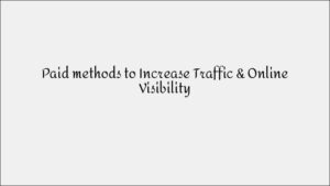 Paid Methods to Boost Traffic & Online Visibility
