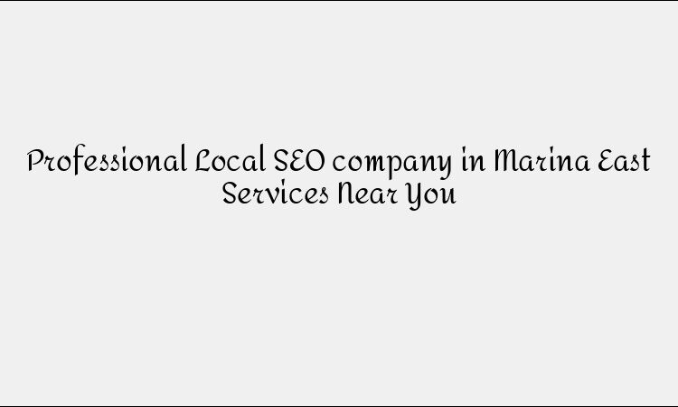 Professional Local SEO company in Marina East Services Near You