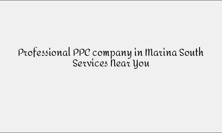 Professional PPC company in Marina South Services Near You