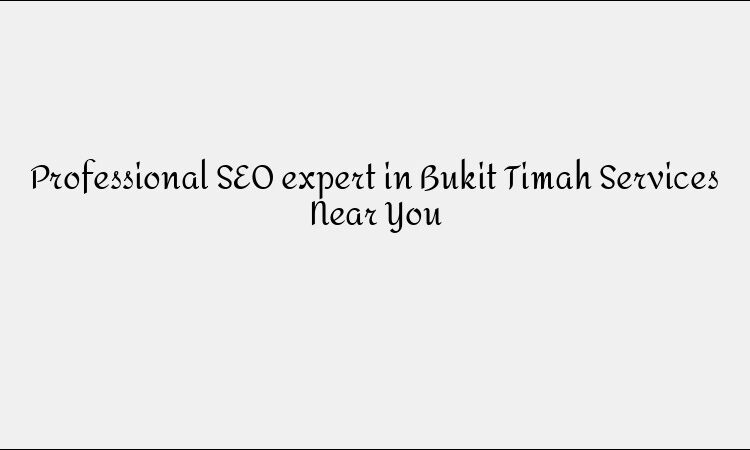 Professional SEO expert in Bukit Timah Services Near You