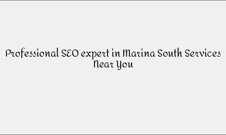 Professional SEO expert in Marina South Services Near You