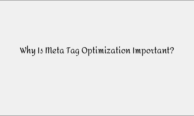 Why Meta Tag Optimization Is Crucial for SEO